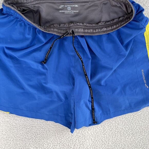 Brooks Equilibrium Shorts Womens Large Blue Running Cycling Back Pocket - Picture 4 of 14